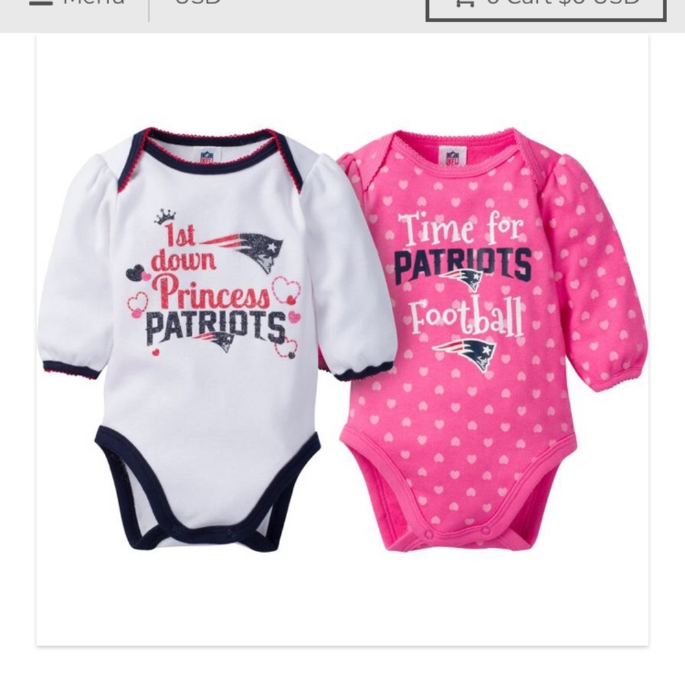New England Patriots Baby Onesie Bodysuit